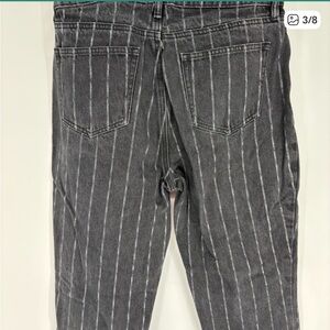 PacSun Charcoal Striped High Rise Jeans